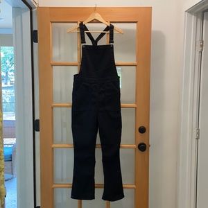 Madewell Cali Demi-Boot Overalls in Black Frost